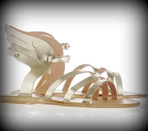 sivylla sandals with wings greek leather sandals-gladiator sandals hermes|Hermes Greek God Winged Shoes .